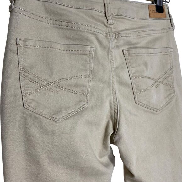 Aeropostale Jeans Jegging Womens 2 Short 26x26 Beige High Waisted Pants Classic - Picture 5 of 8